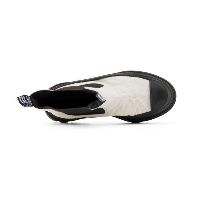 Duuo Botas Chelsea Blancas Con Plataforma Mujer