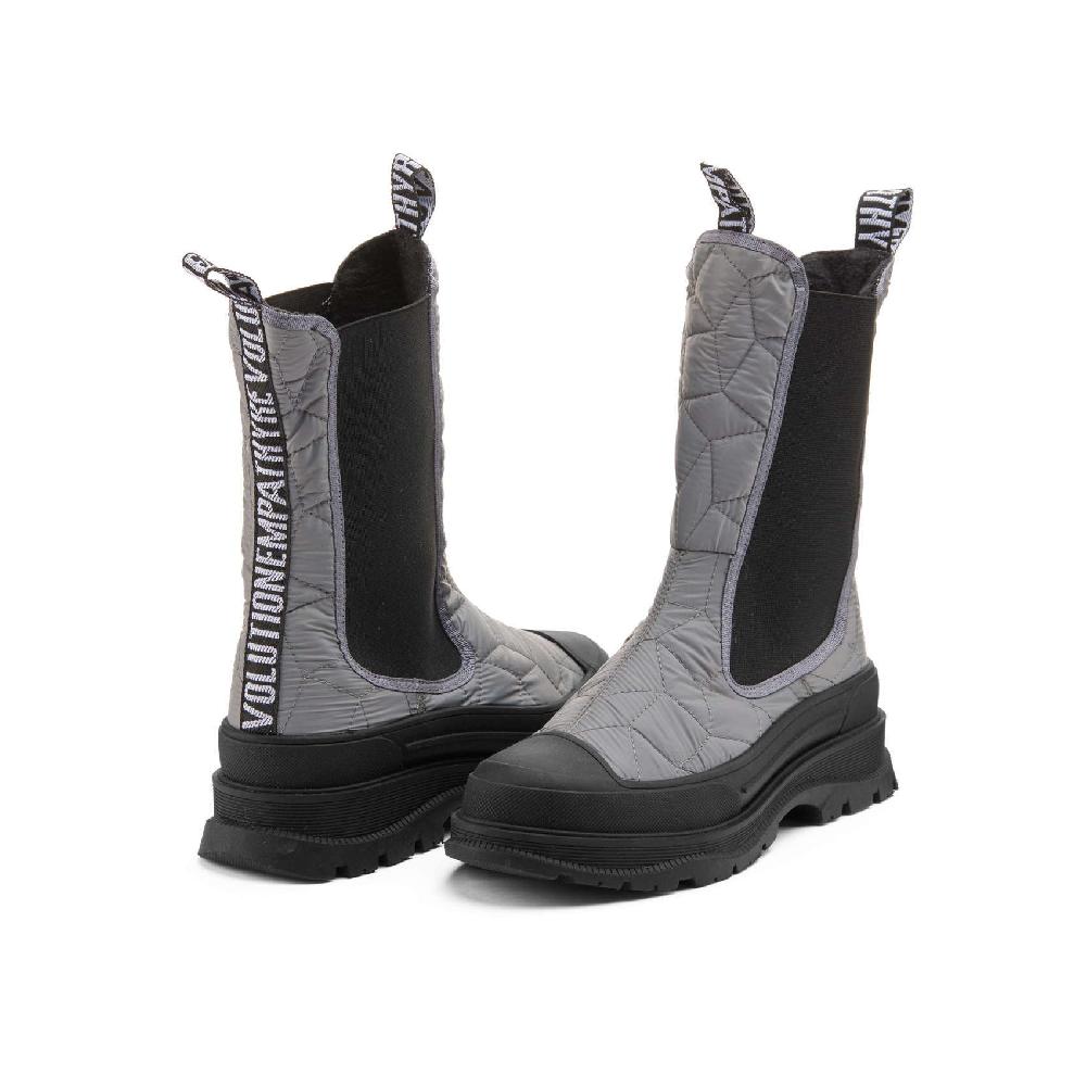 Duuo Botas chelsea grises con plataforma mujer