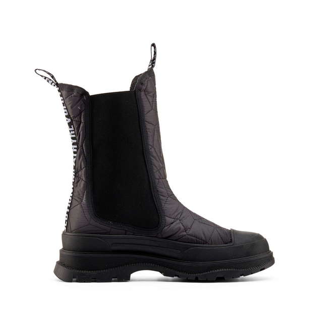 Duuo Botas Chelsea Negras Con Plataforma Mujer
