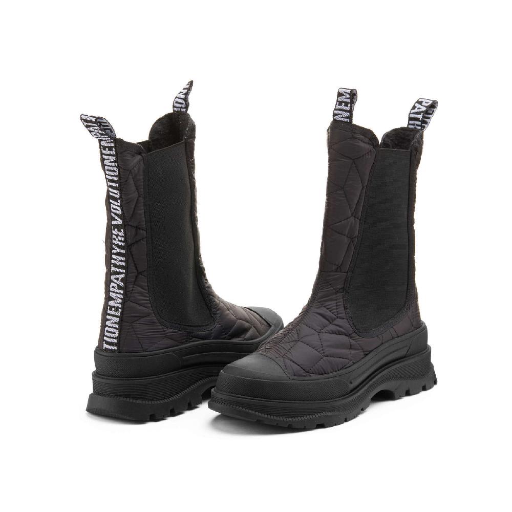 Duuo Botas chelsea negras con plataforma mujer