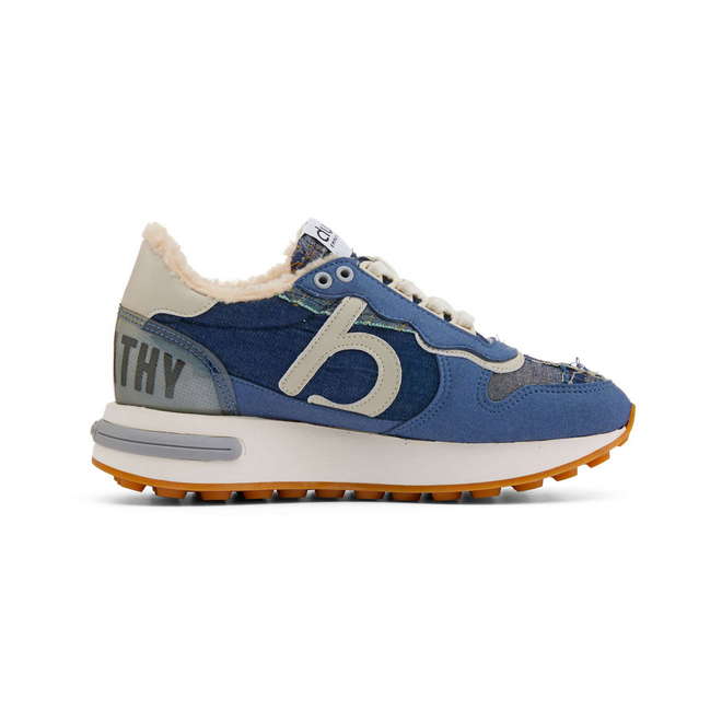 Duuo Zapatillas Azules Retro Con Cuña Mujer