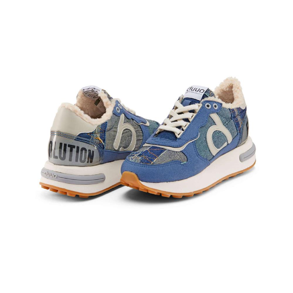 Duuo Zapatillas azules retro con cuña mujer