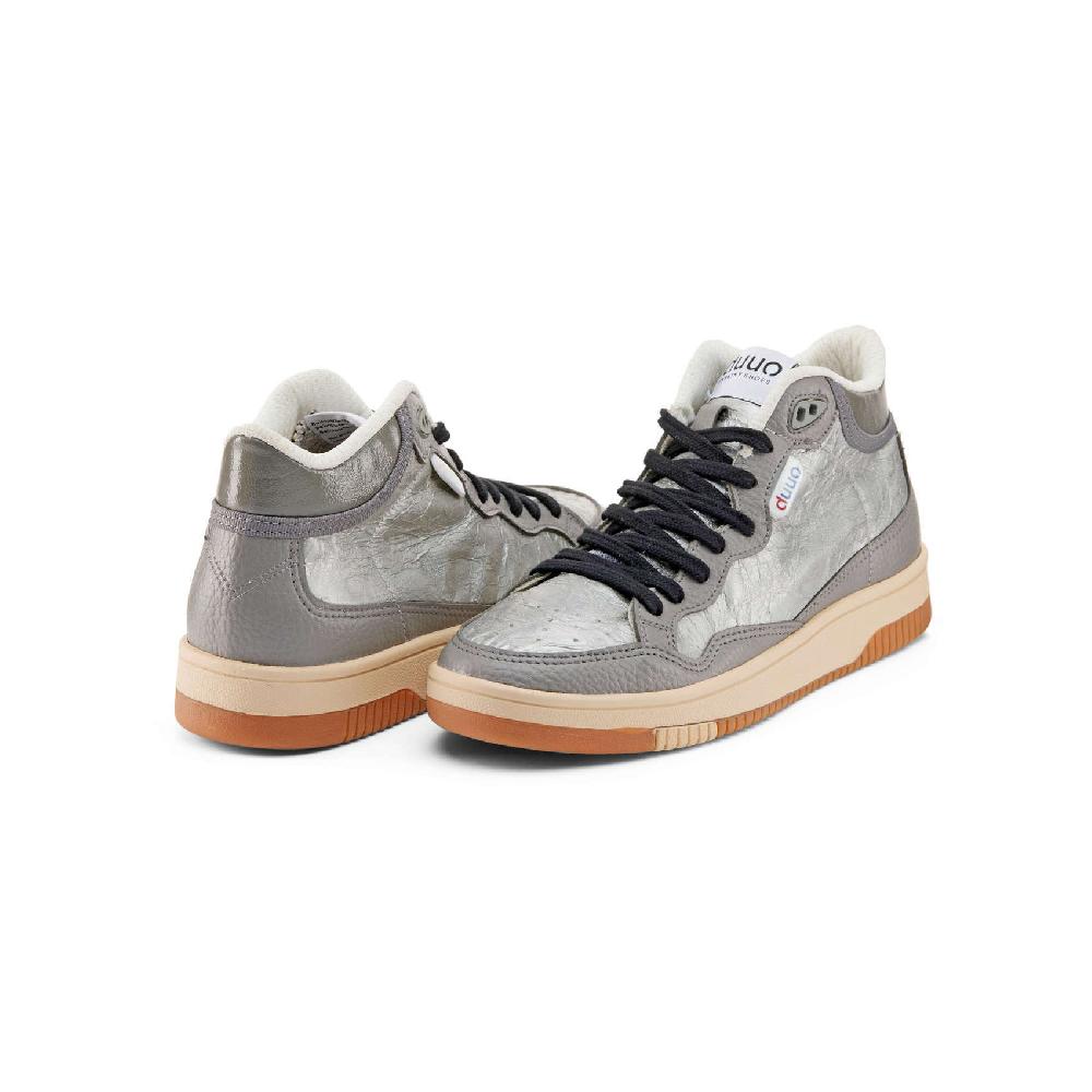 Duuo Zapatillas baloncesto retro plateadas