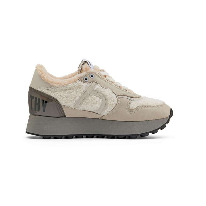 Duuo Zapatillas Beige Retro Running Mujer