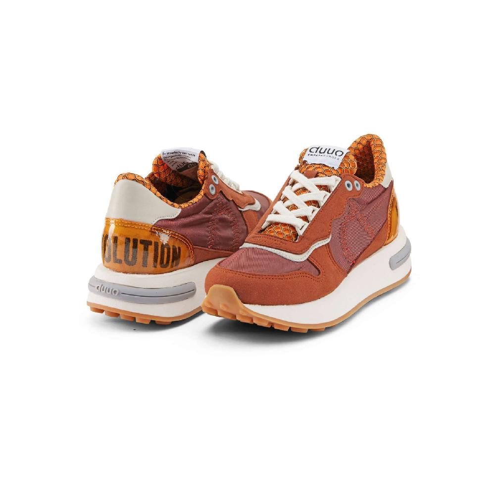 Duuo Zapatillas naranjas retro con cuña mujer