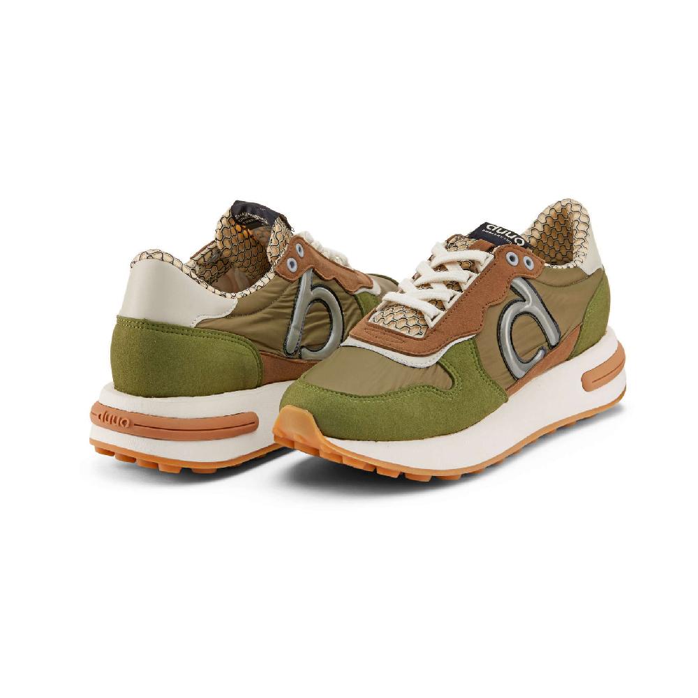 Duuo Zapatillas verdes retro con cuña mujer