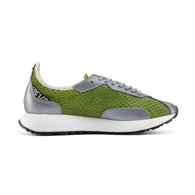 Duuo Zapatillas Casual Verdes Con Detalles Plateados Mujer