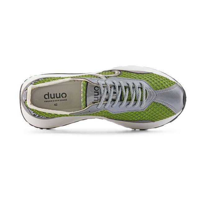 Duuo Zapatillas Casual Verdes Con Detalles Plateados Mujer