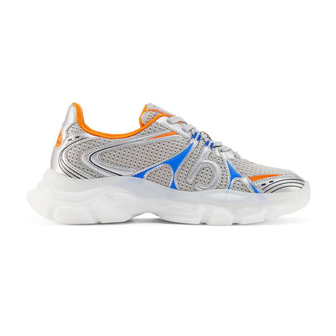 Duuo Zapatillas Deportivas Grises Con Detalles Azul Y Naranja
