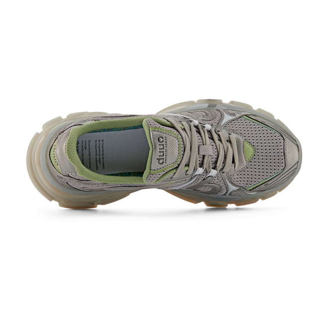 Duuo Zapatillas Deportivas Grises Con Detalles Verdes