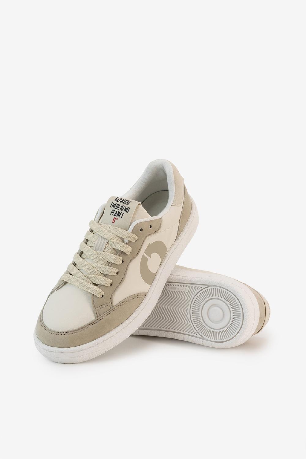 Ecoalf BEIGE DEIA VEGAN LEATHER TRAINERS