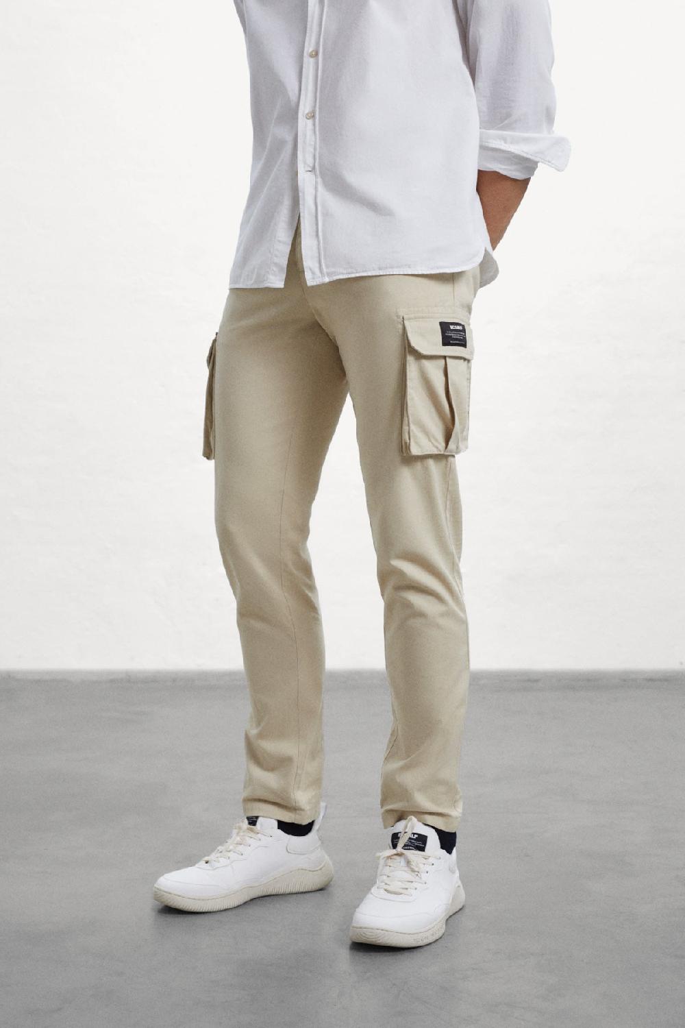 Ecoalf BEIGE GERI CARGO TROUSERS