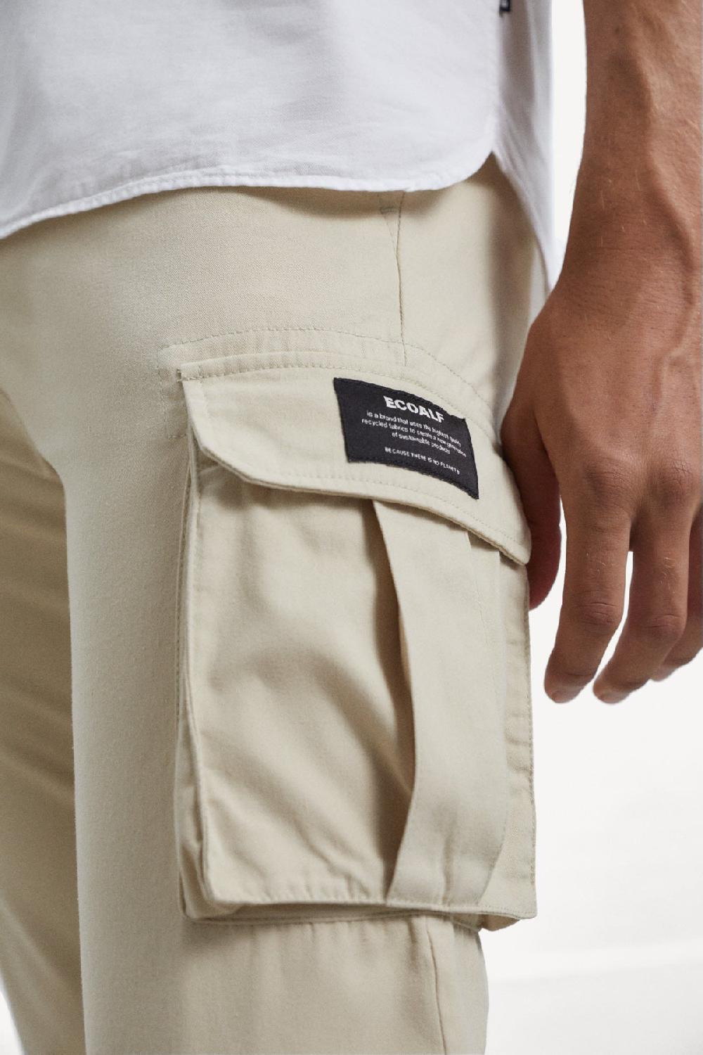 Ecoalf BEIGE GERI CARGO TROUSERS