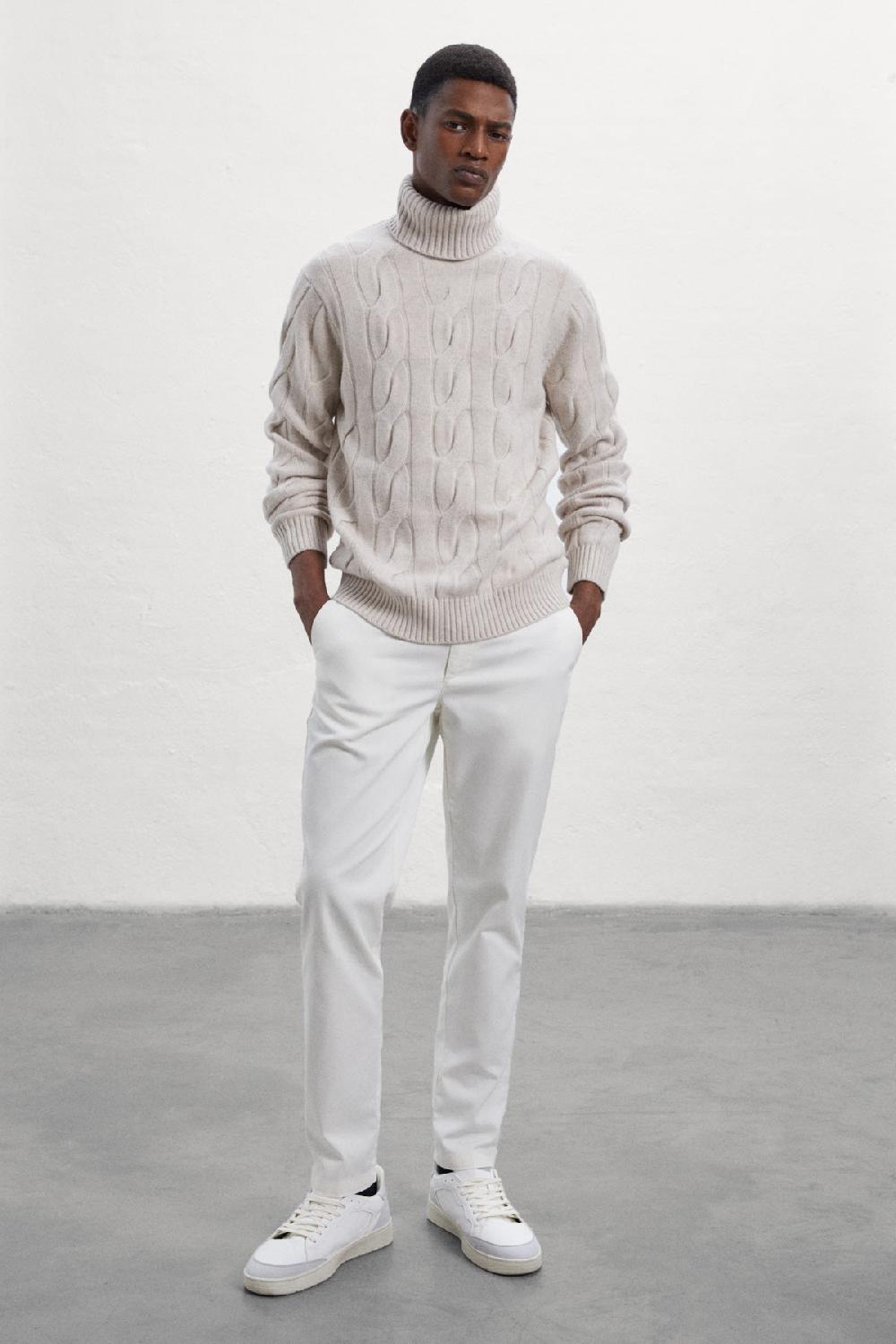 Ecoalf BEIGE NEW BRUNA KNITTED JUMPER