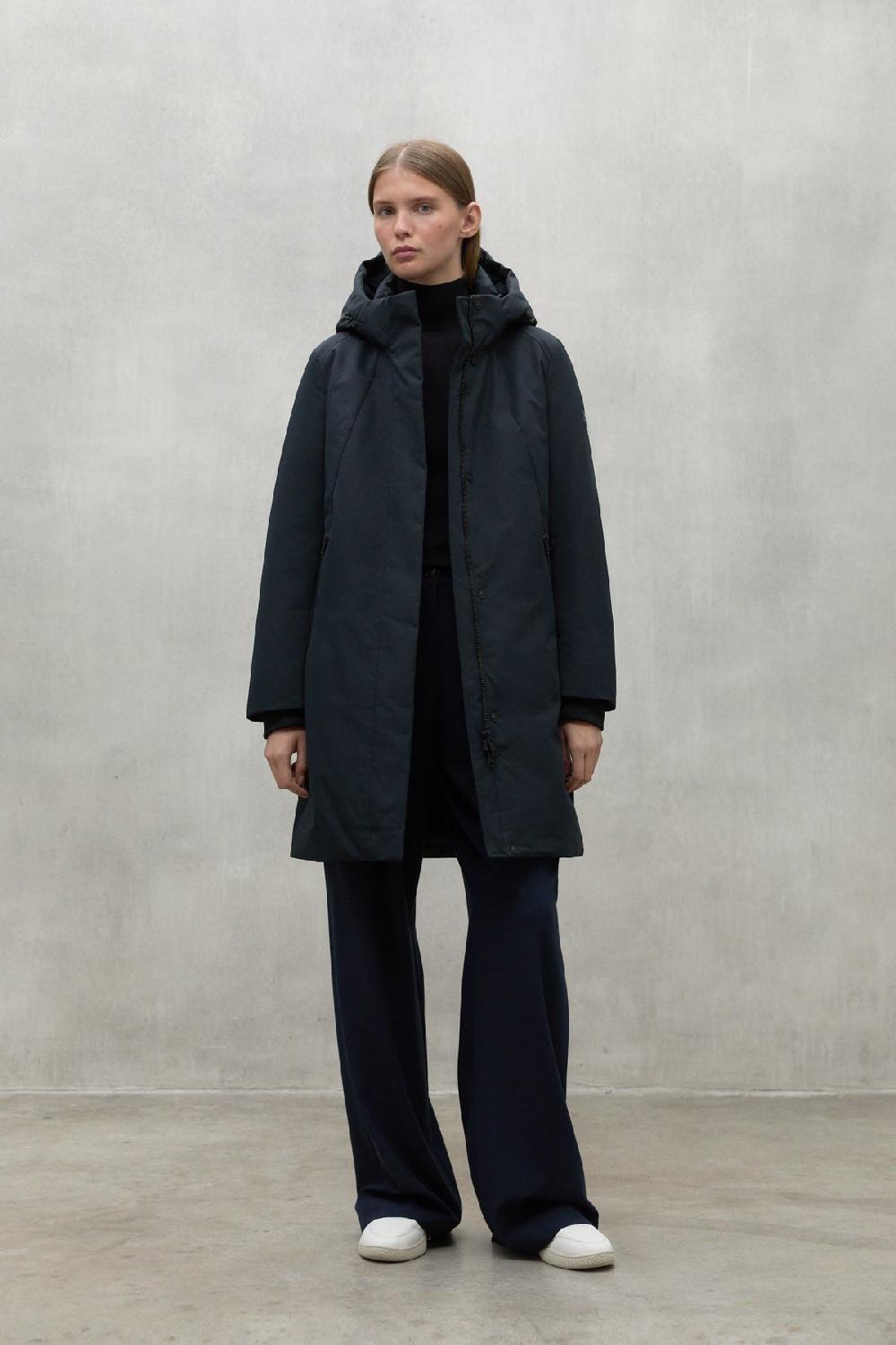 Ecoalf BLACK GLAMOUR COAT