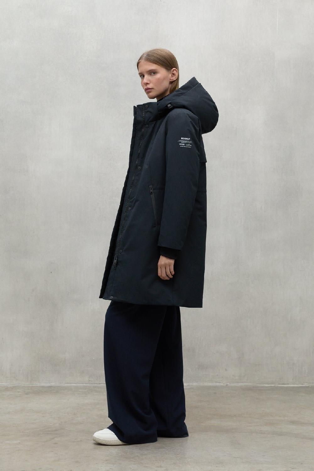 Ecoalf BLACK GLAMOUR COAT