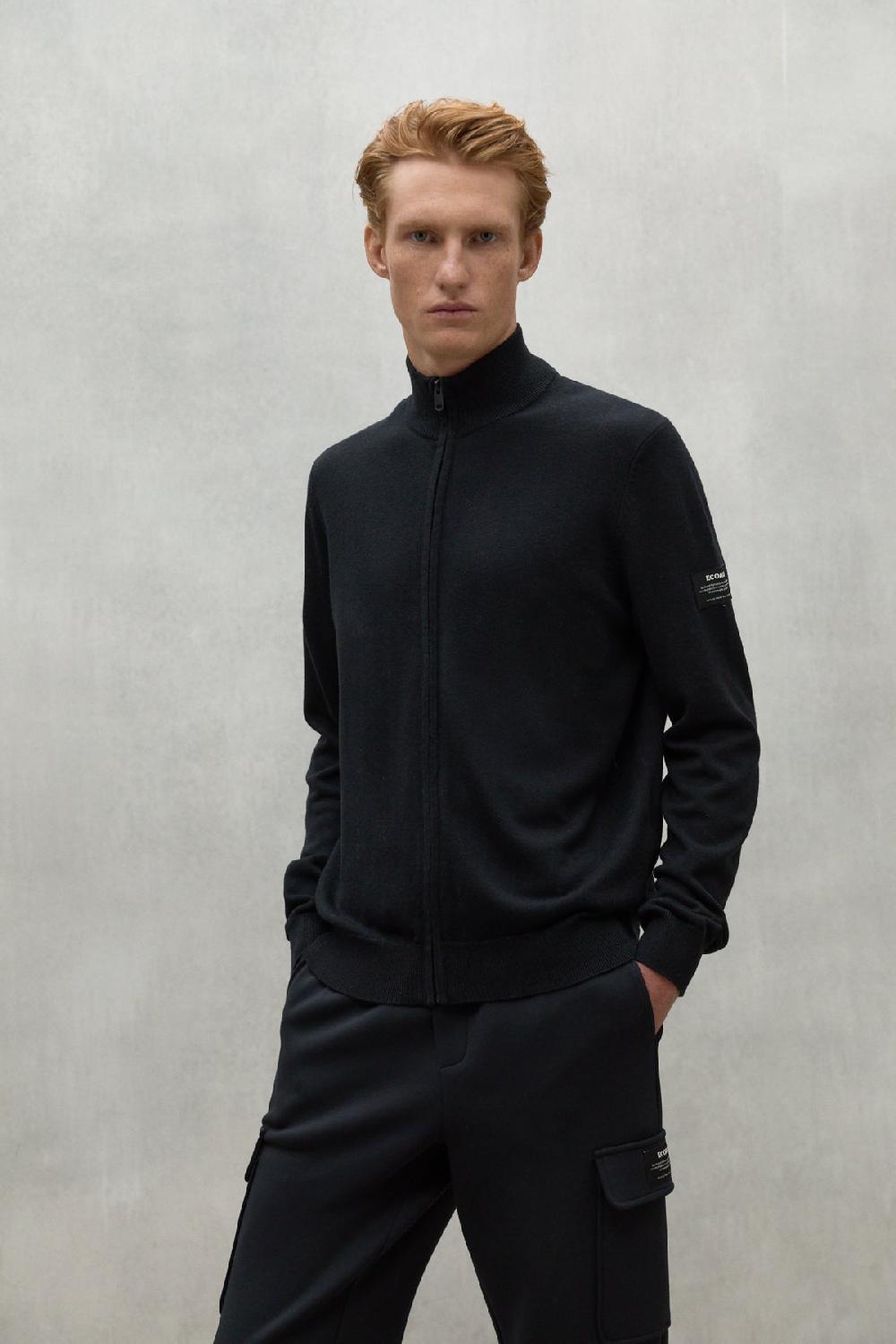 Ecoalf BLACK MANDARINA KNITTED JACKET