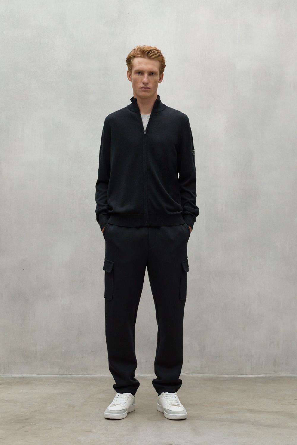 Ecoalf BLACK MANDARINA KNITTED JACKET