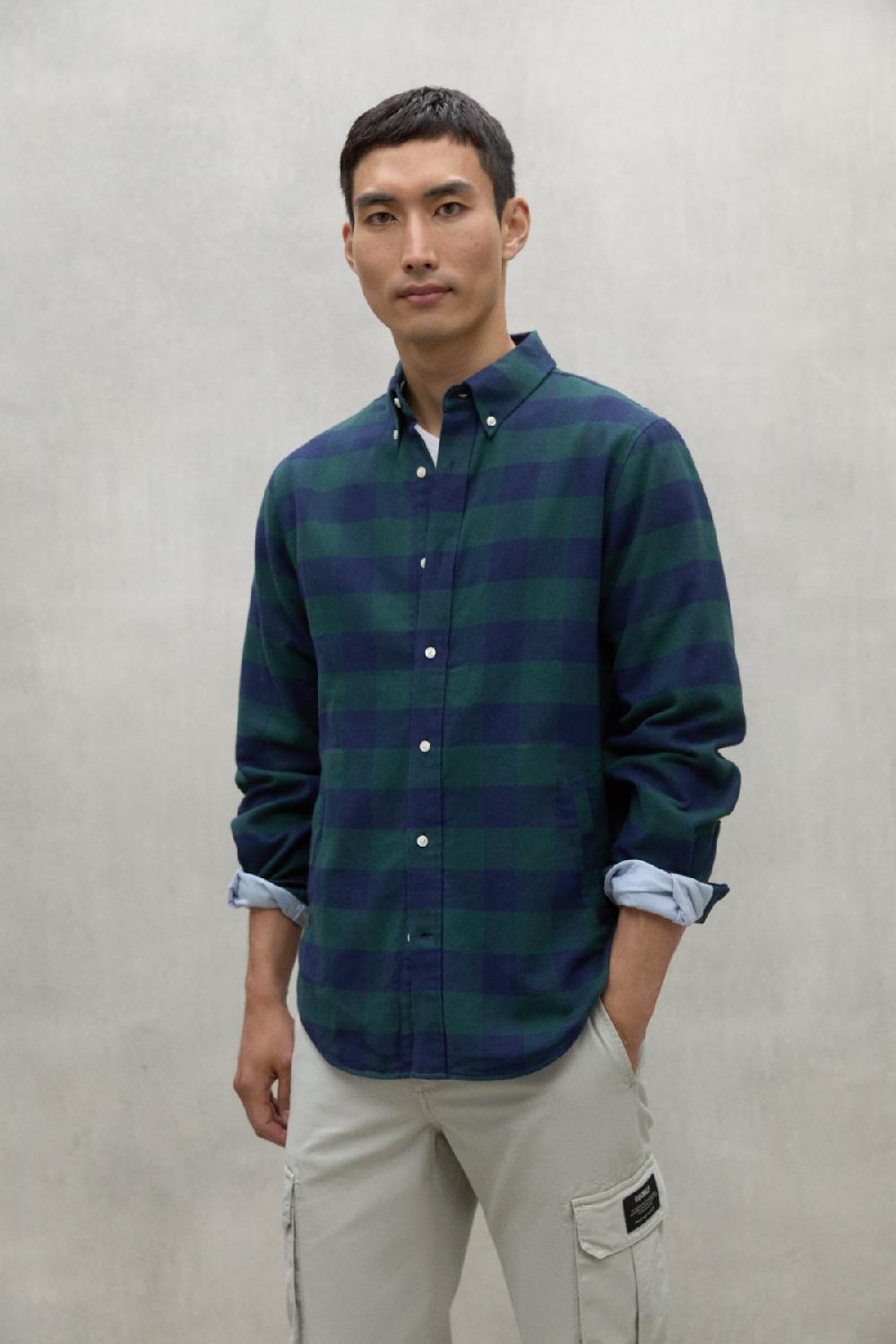 Ecoalf BLUE AND GREEN GASTON SHIRT