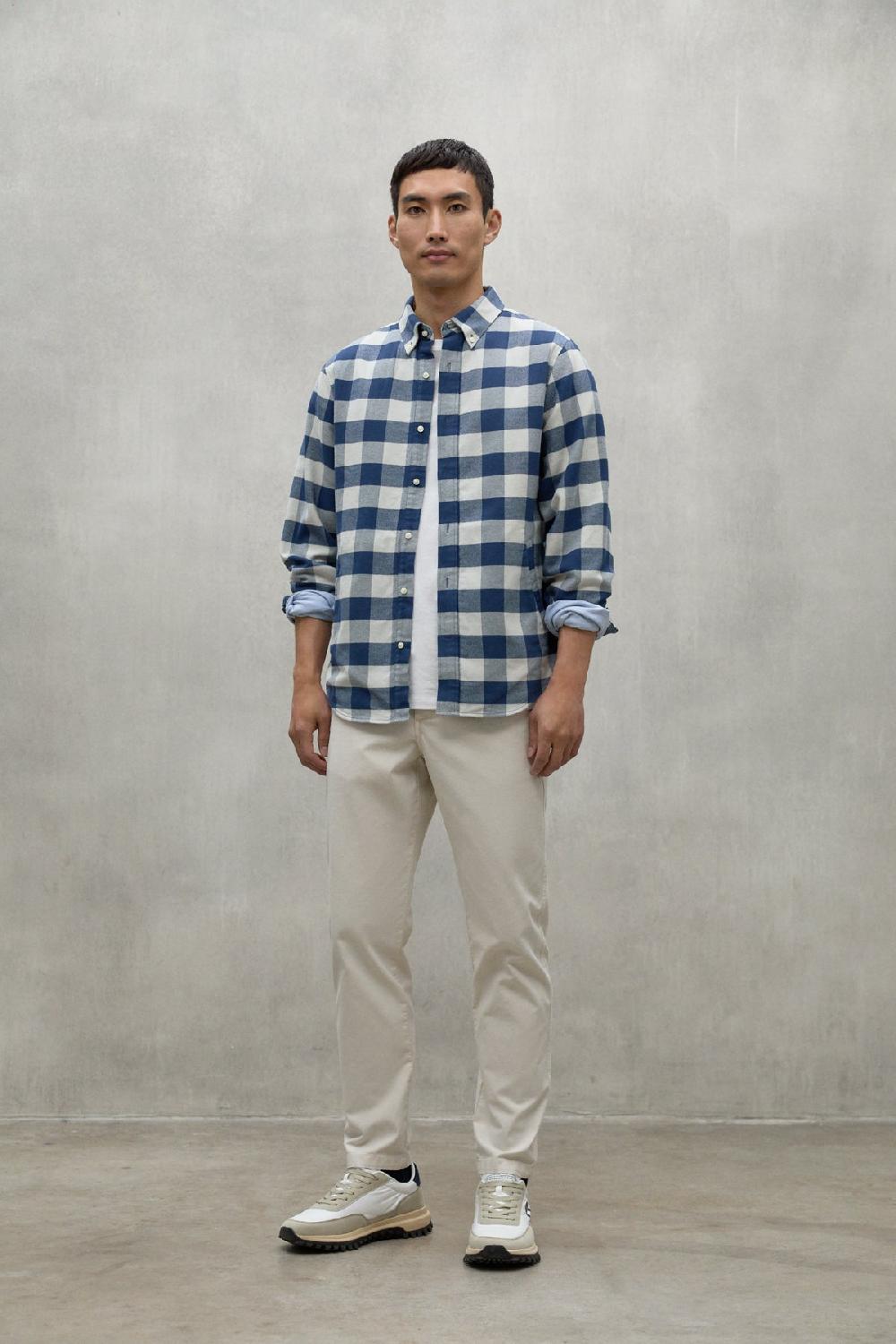 Ecoalf BLUE AND WHITE GASTON SHIRT