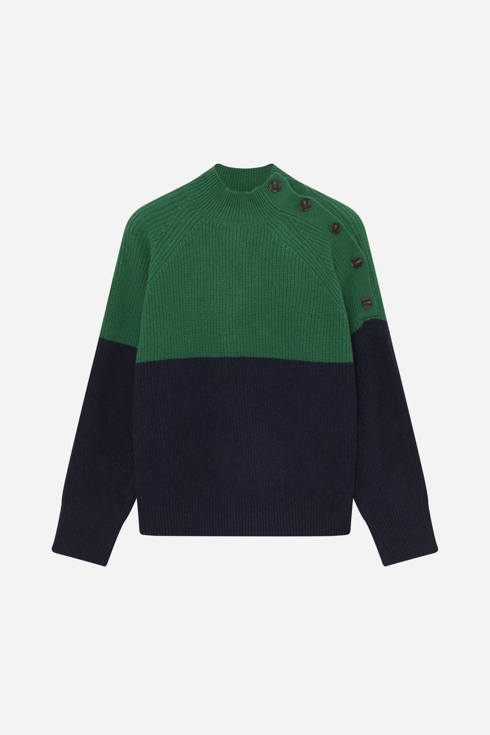 Ecoalf BLUE BURSARIA KNITTED JUMPER