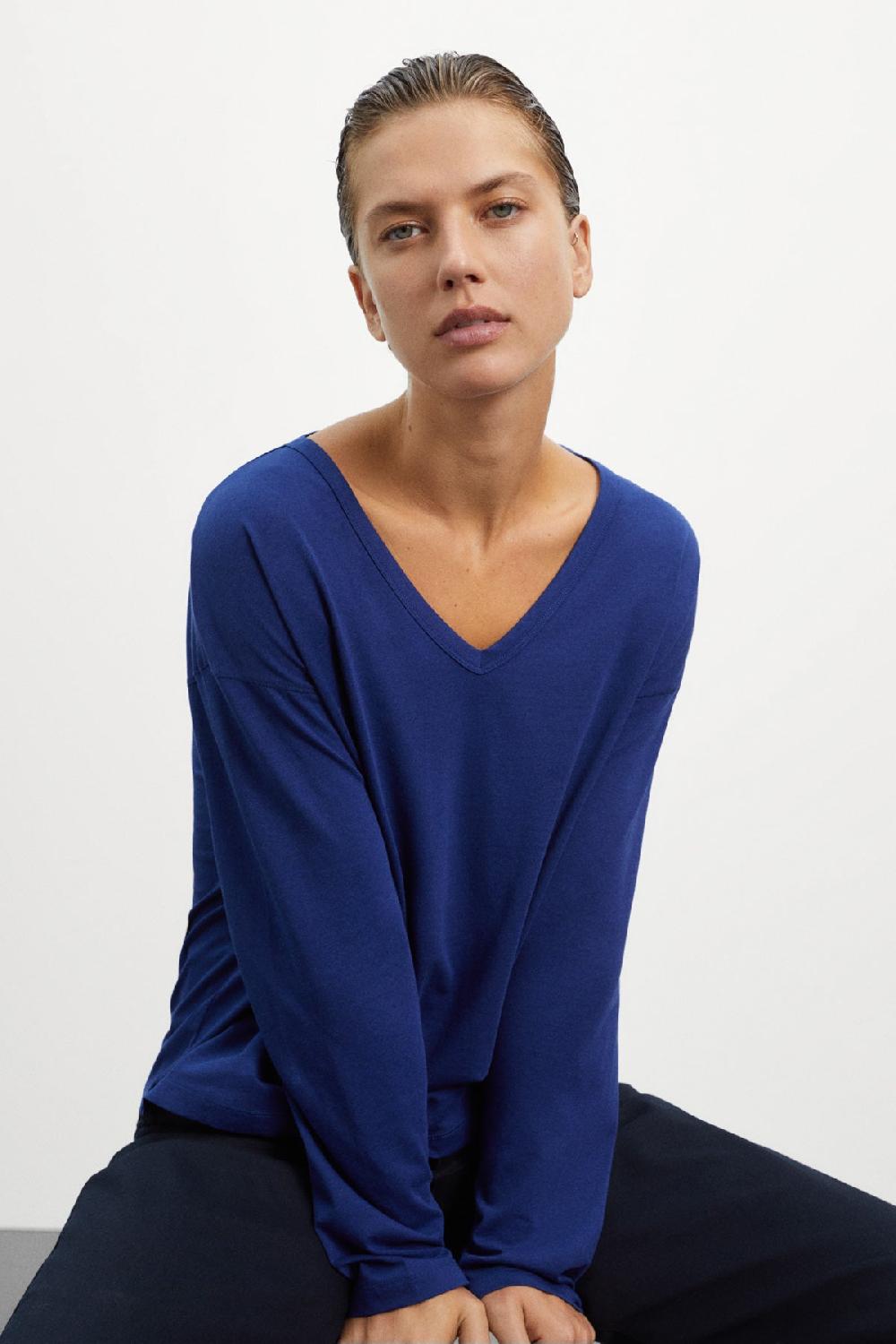 Ecoalf BLUE CAMBERRA LONG-SLEEVED T-SHIRT