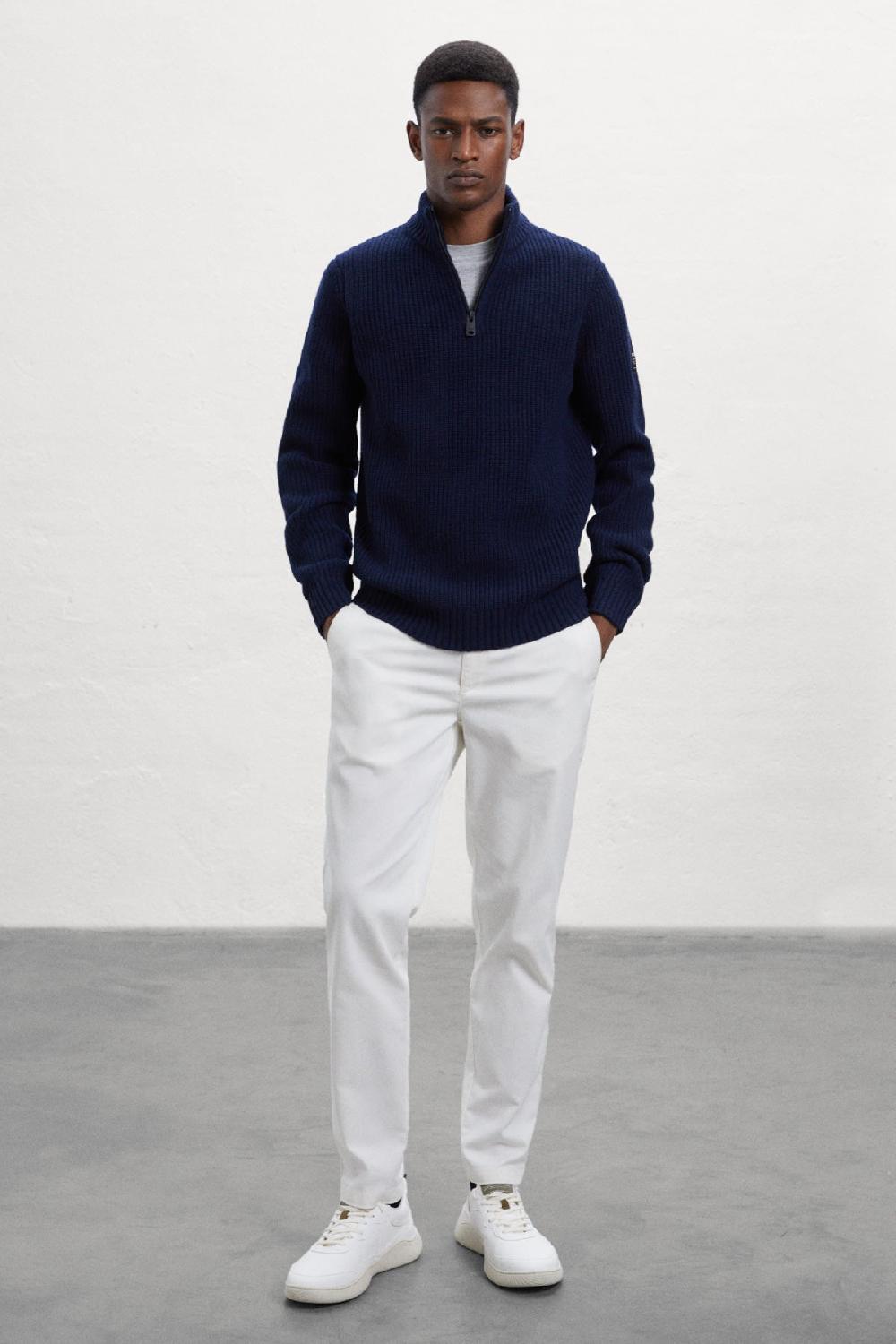 Ecoalf BLUE MERTO KNITTED JUMPER