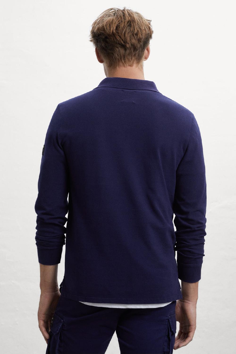 Ecoalf BLUE NEMA LONG-SLEEVED POLO SHIRT