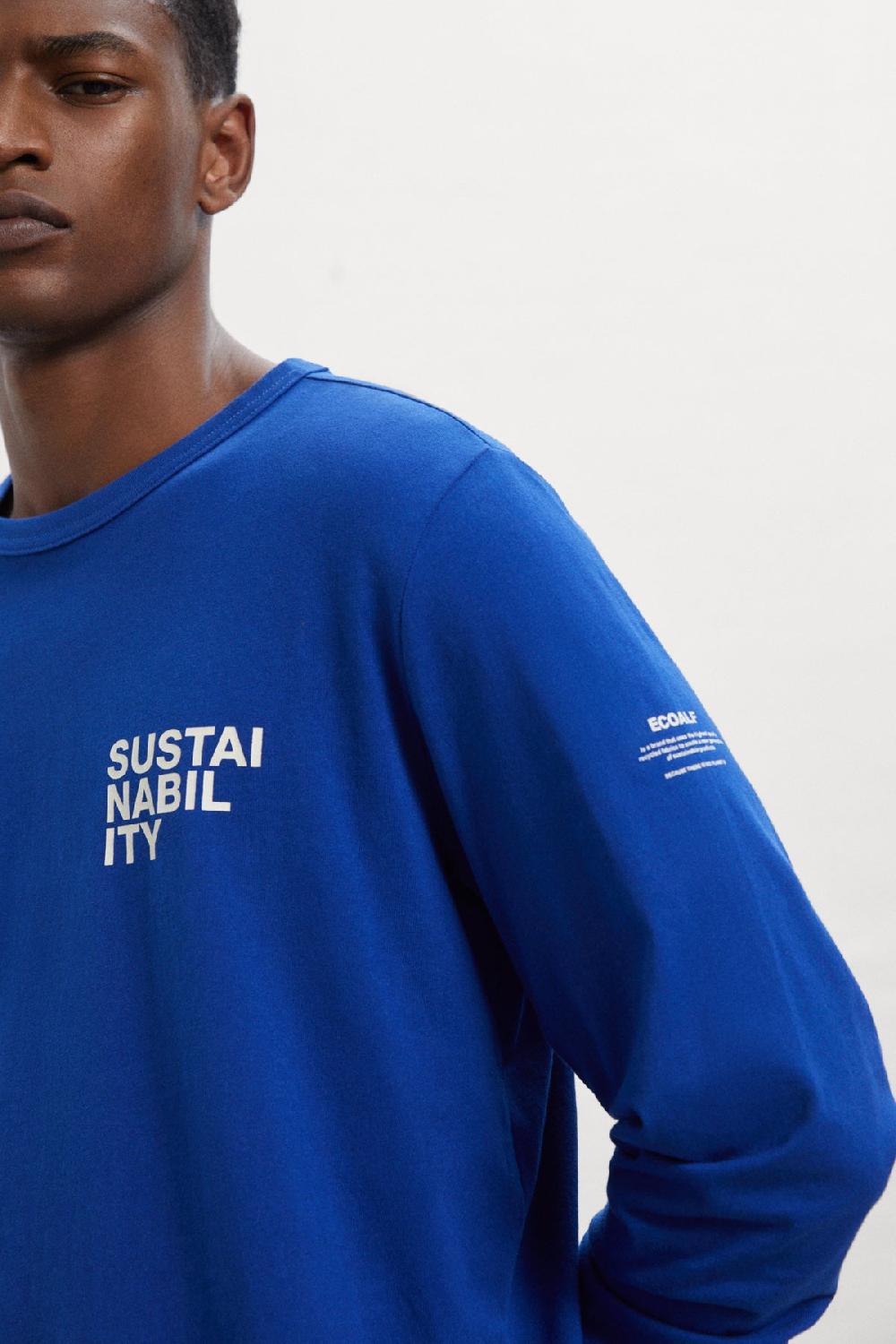 Ecoalf BLUE SUSTAN LONG-SLEEVED T-SHIRT