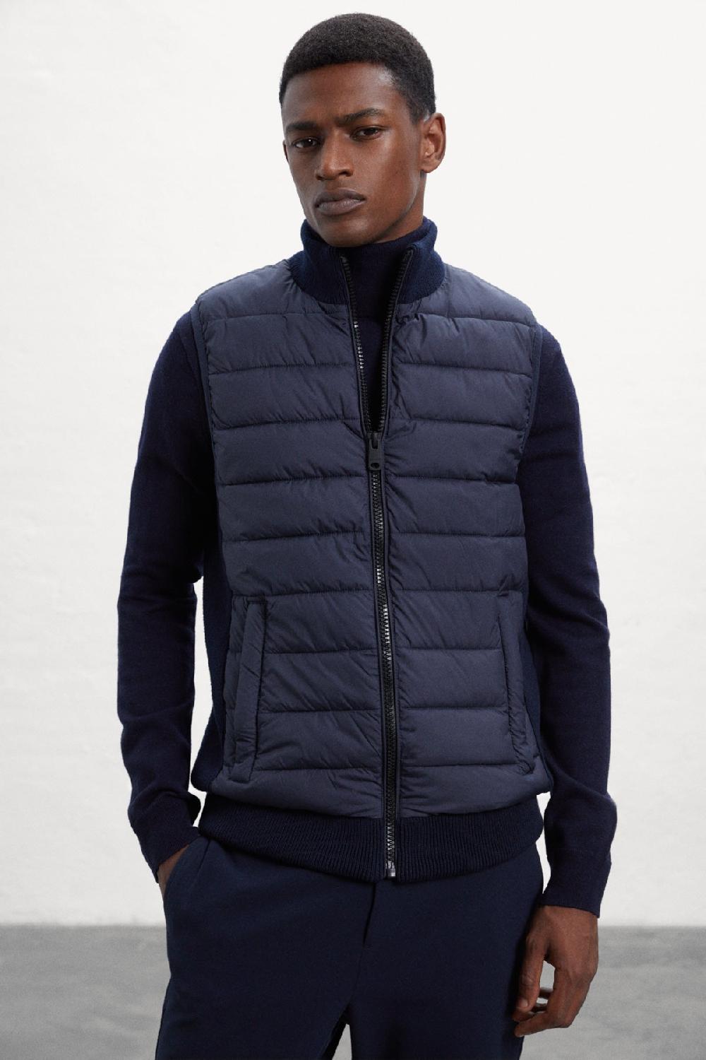 Ecoalf BLUE TRIM KNITTED VEST