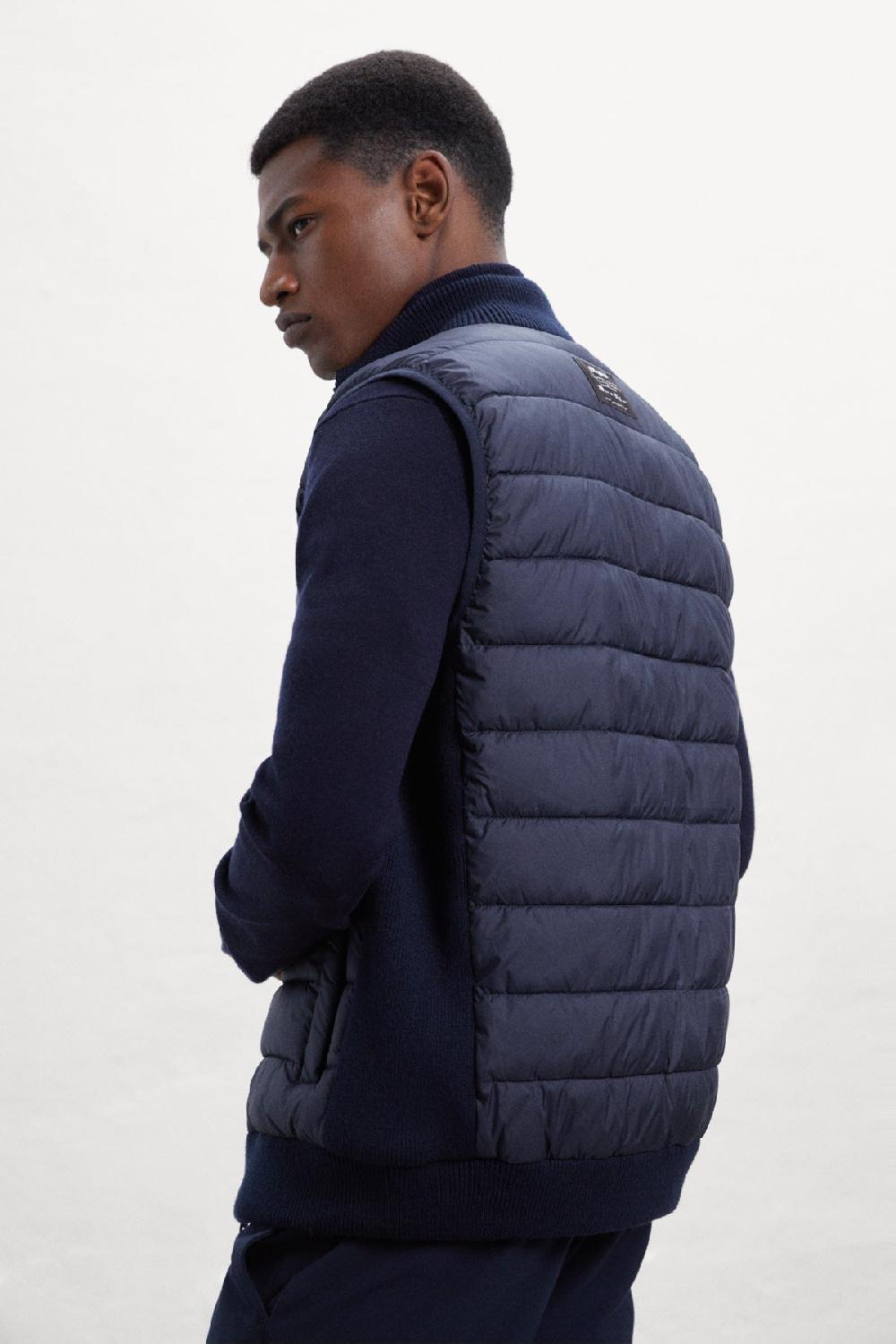 Ecoalf BLUE TRIM KNITTED VEST