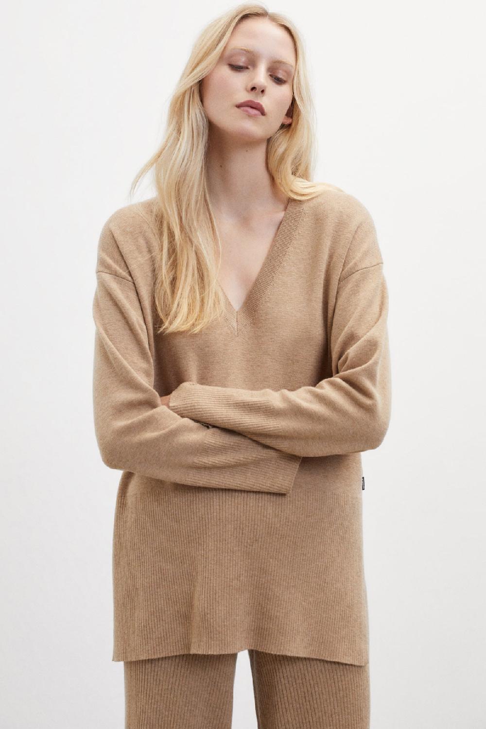 Ecoalf BROWN BERGAMOTA KNITTED JUMPER