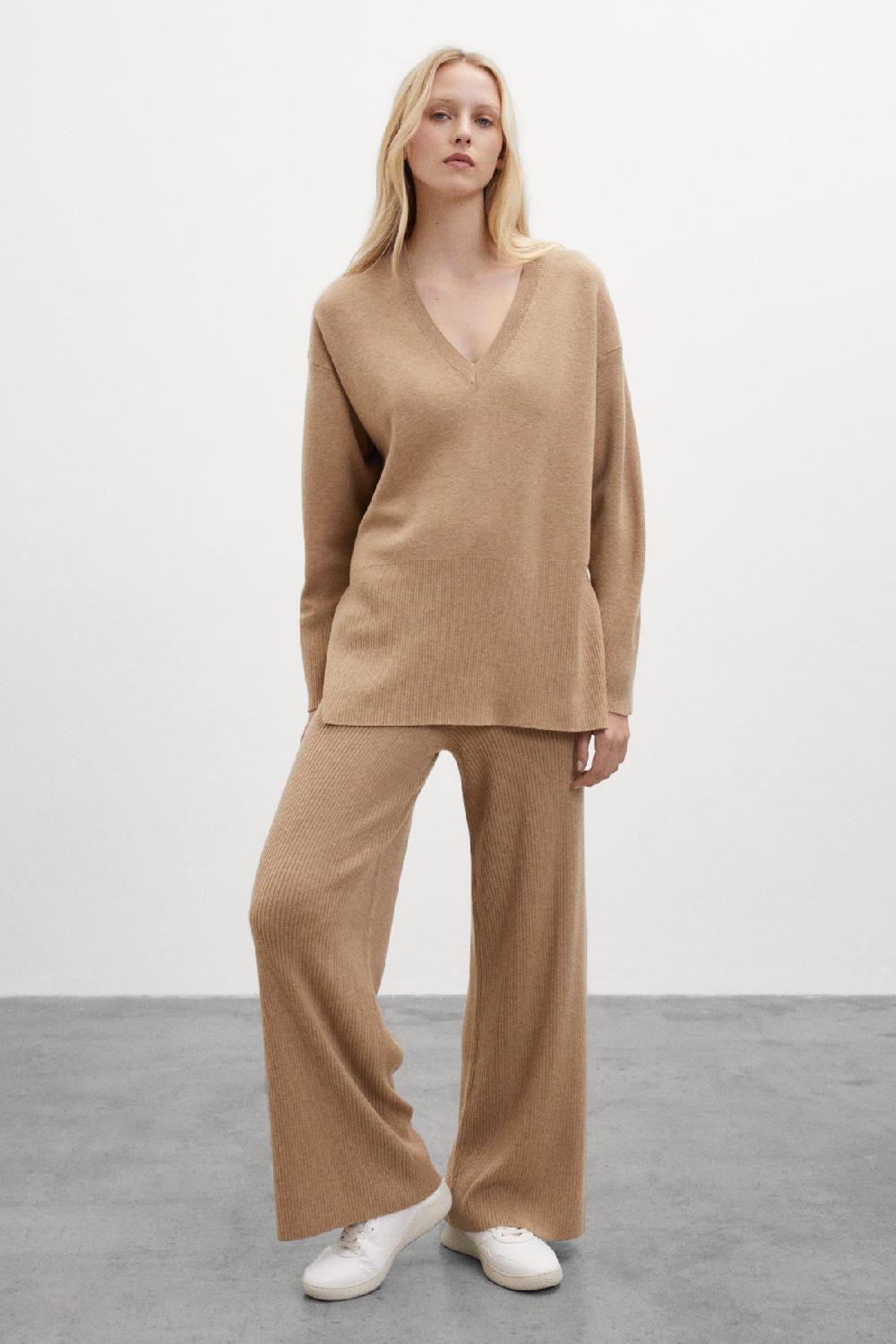 Ecoalf BROWN BERGAMOTA KNITTED JUMPER