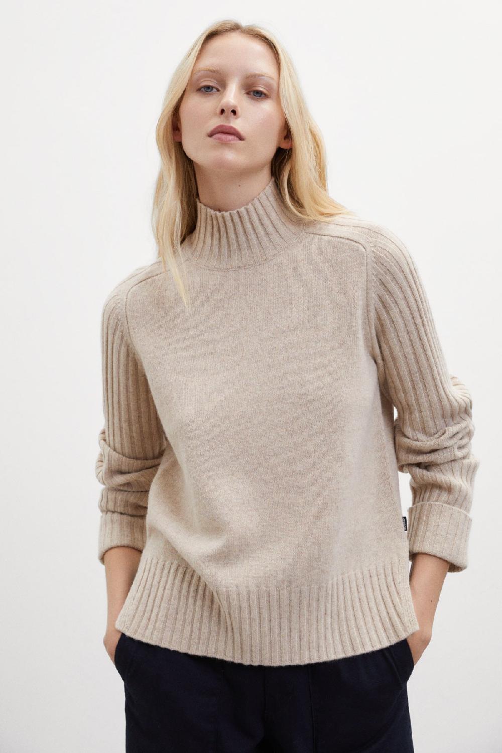 Ecoalf BROWN EUCALIPTO KNITTED JUMPER