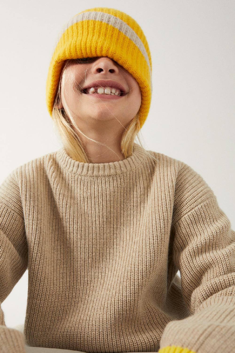 Ecoalf BROWN FLOWER KNITTED JUMPER