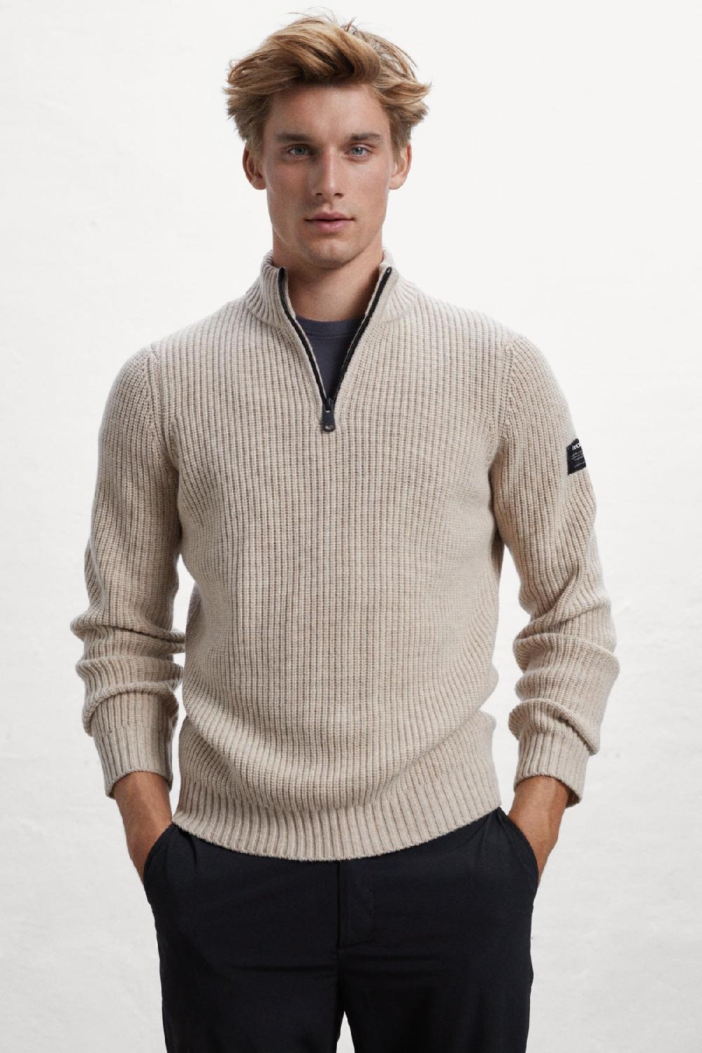 Ecoalf BROWN MERTO KNITTED JUMPER