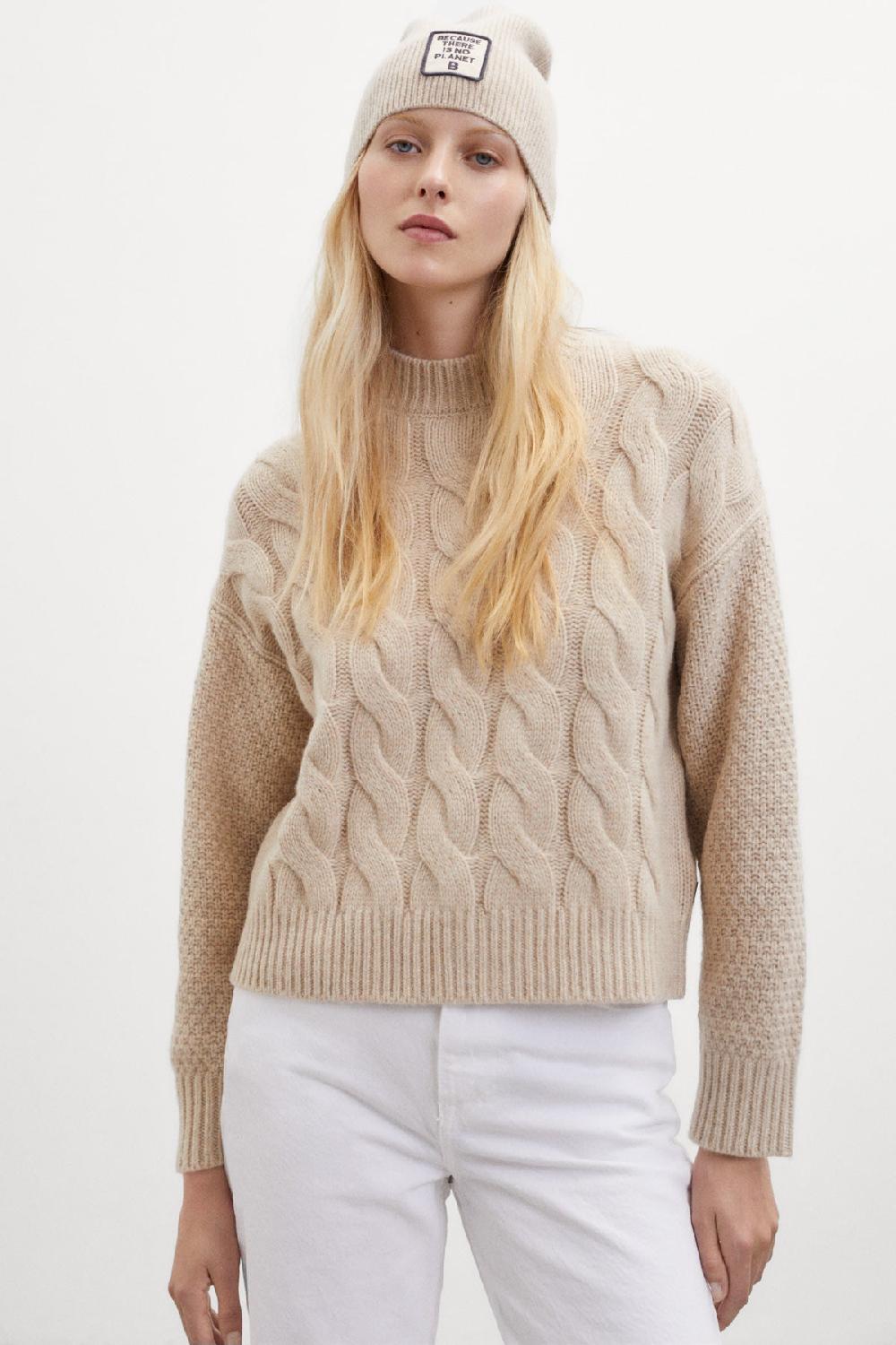 Ecoalf BROWN MIMOSA KNITTED JUMPER