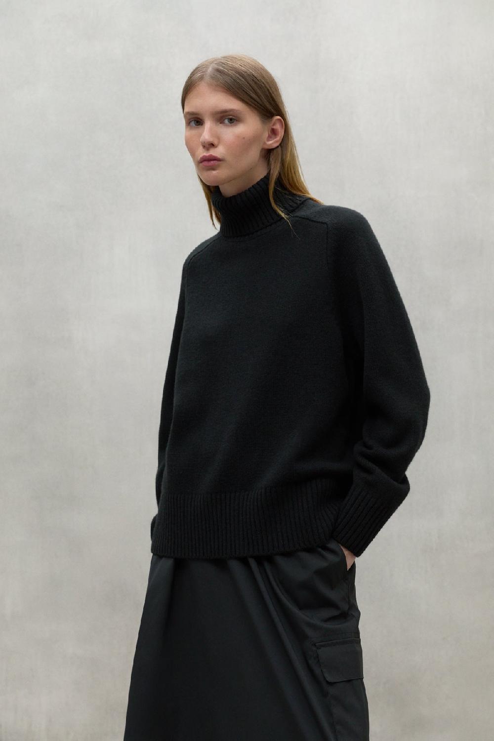Ecoalf CAQUI TURTLENECK JUMPER BLACK