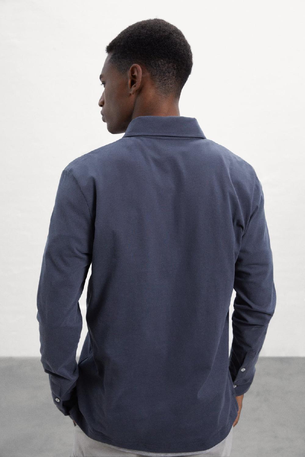 Ecoalf CAVIAR NICO LONG-SLEEVED POLO SHIRT