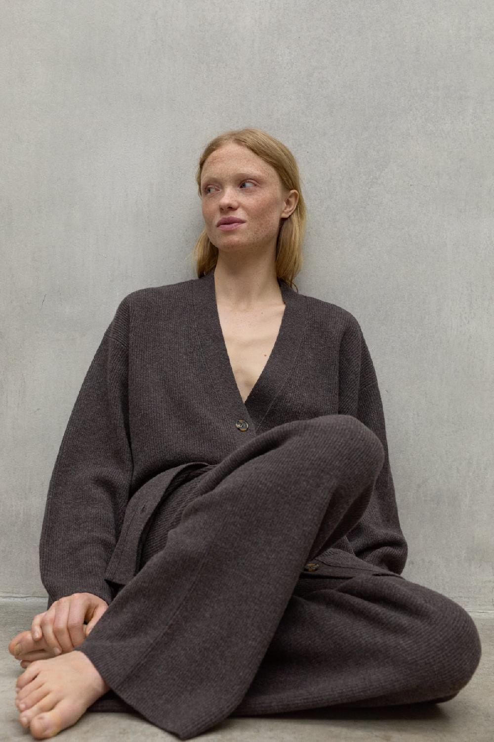 Ecoalf DARK BROWN CIPRE TROUSERS