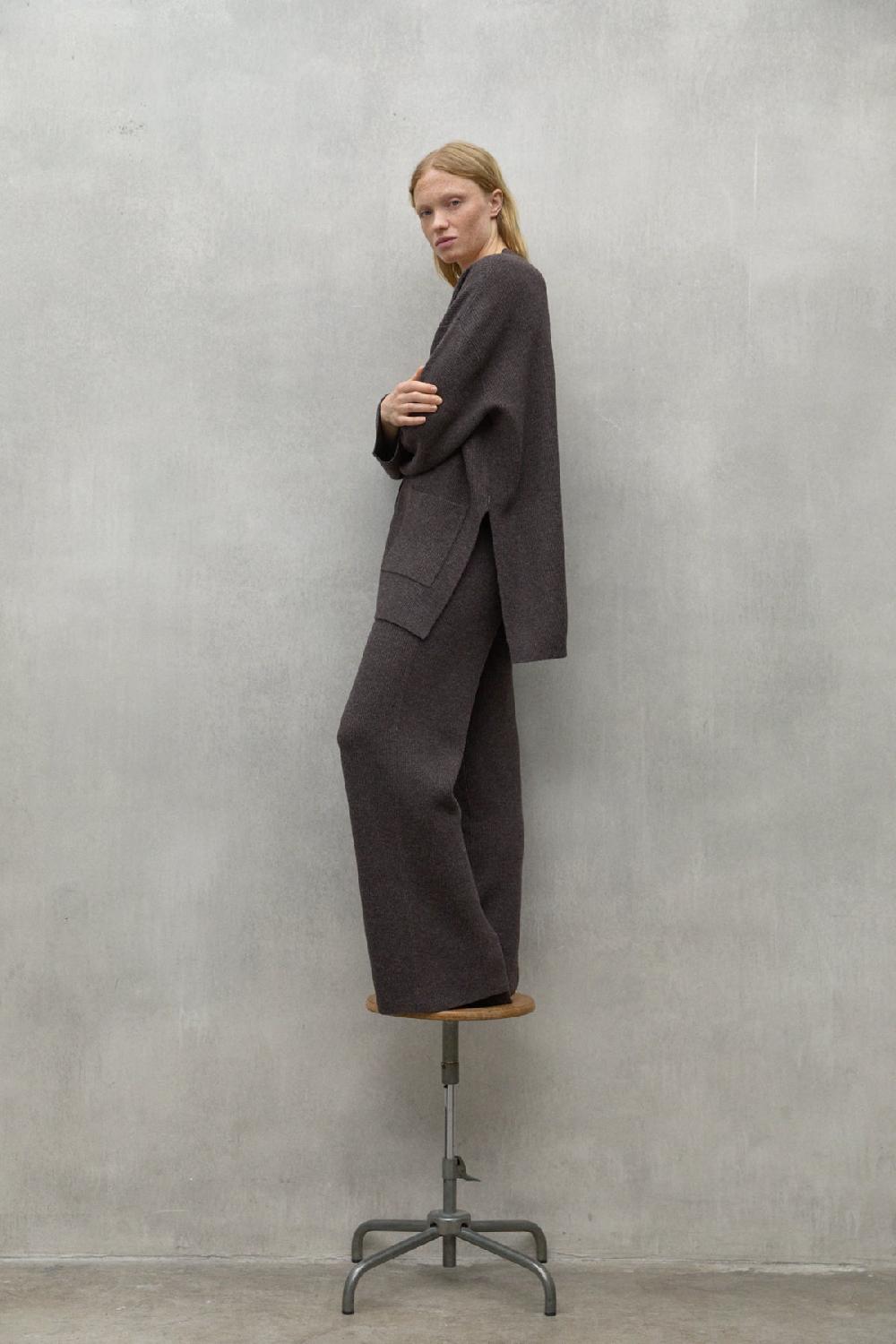 Ecoalf DARK BROWN CIPRE TROUSERS