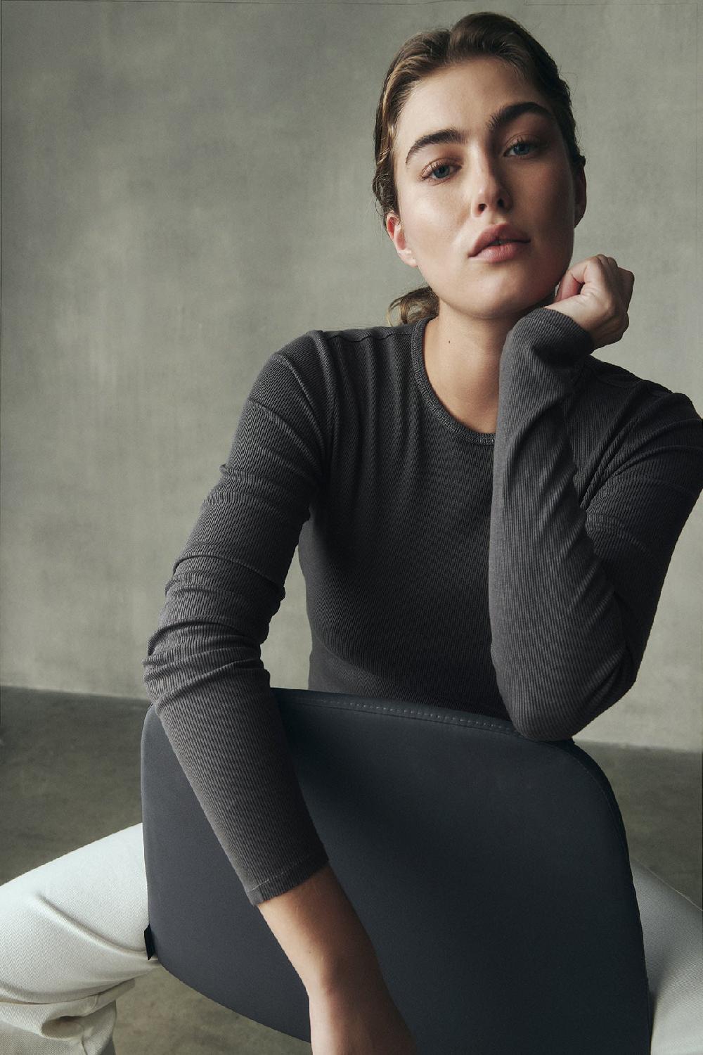 Ecoalf DARK BROWN SINES T-SHIRT