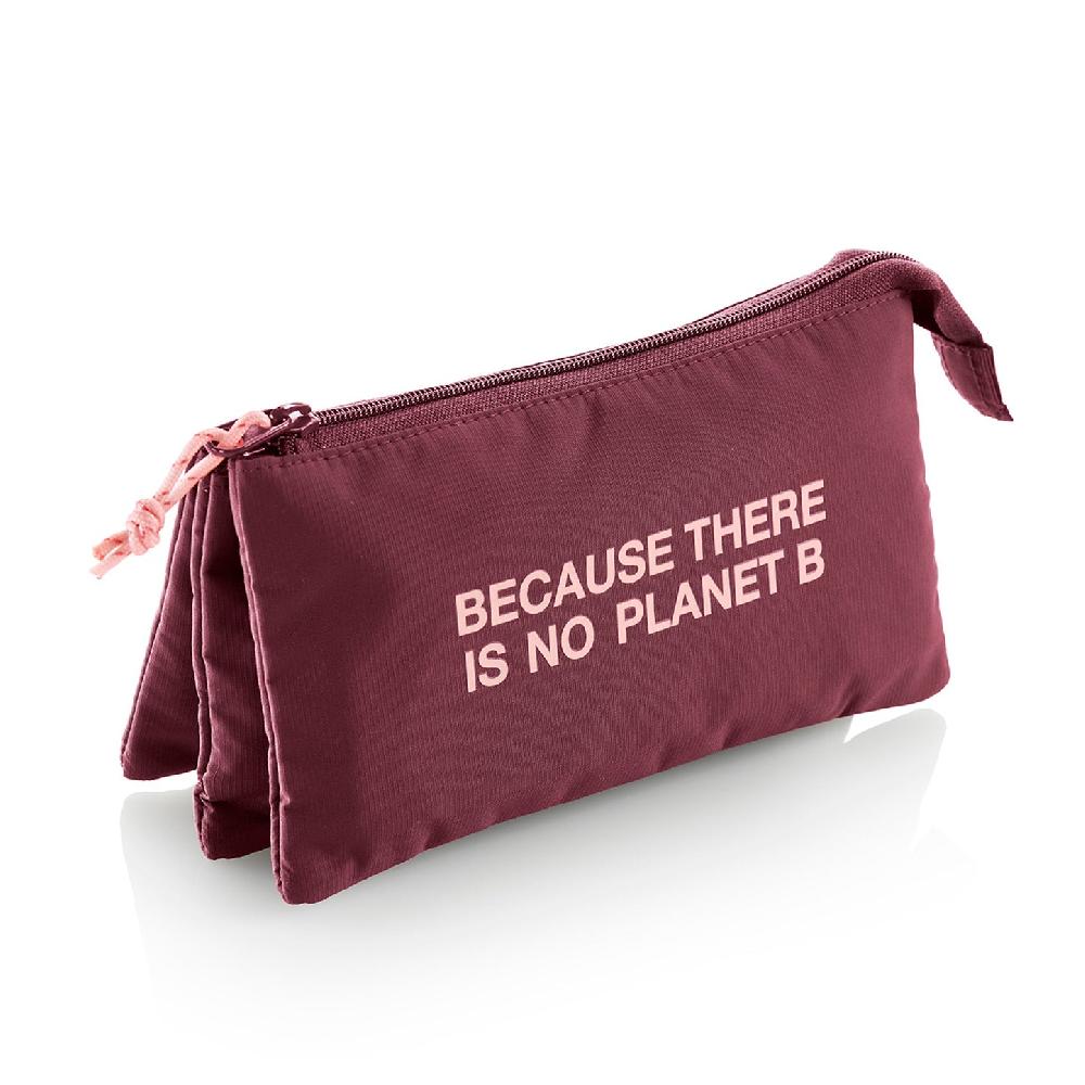 Ecoalf DARK BURGUNDY 3-Compartment Pencil Case