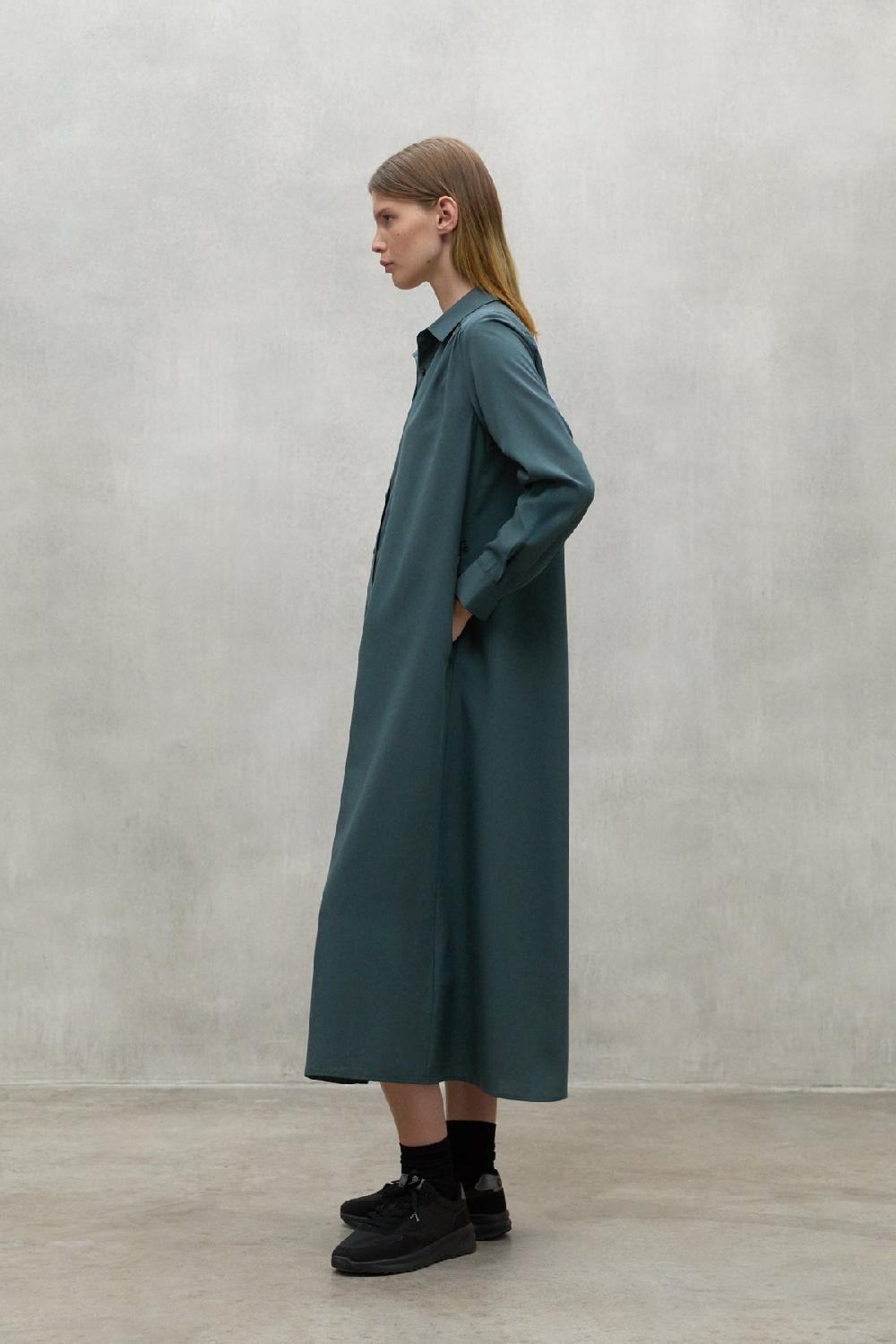 Ecoalf DARK GREEN ALEJANDRA DRESS