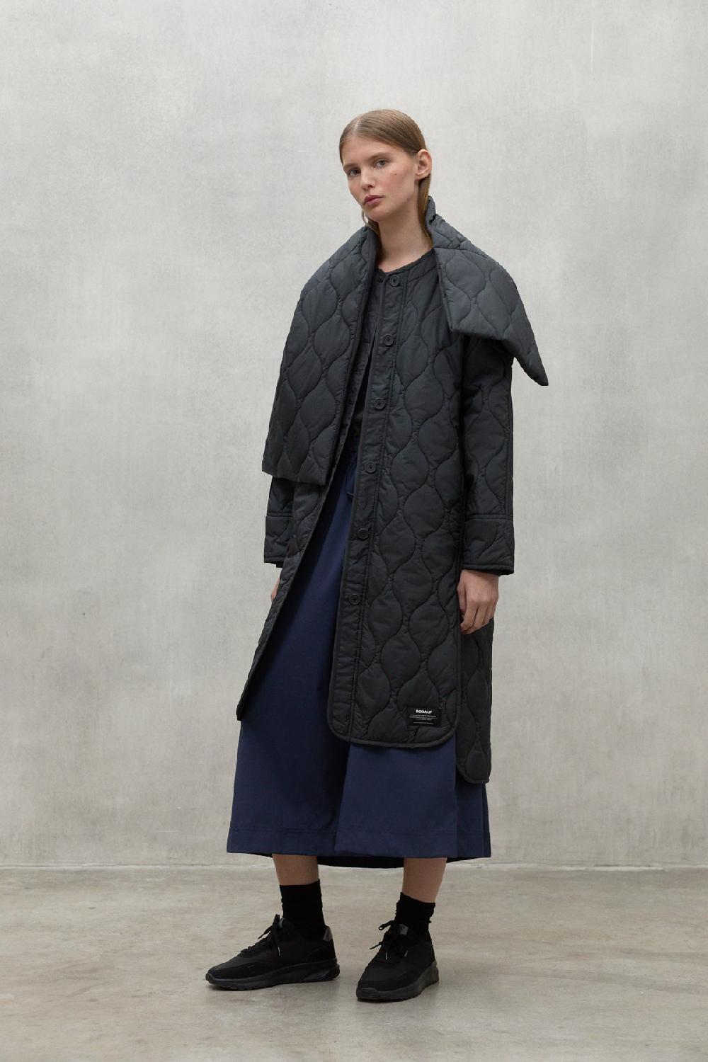 Ecoalf DARK GREY LEZNA COAT WITH BAND