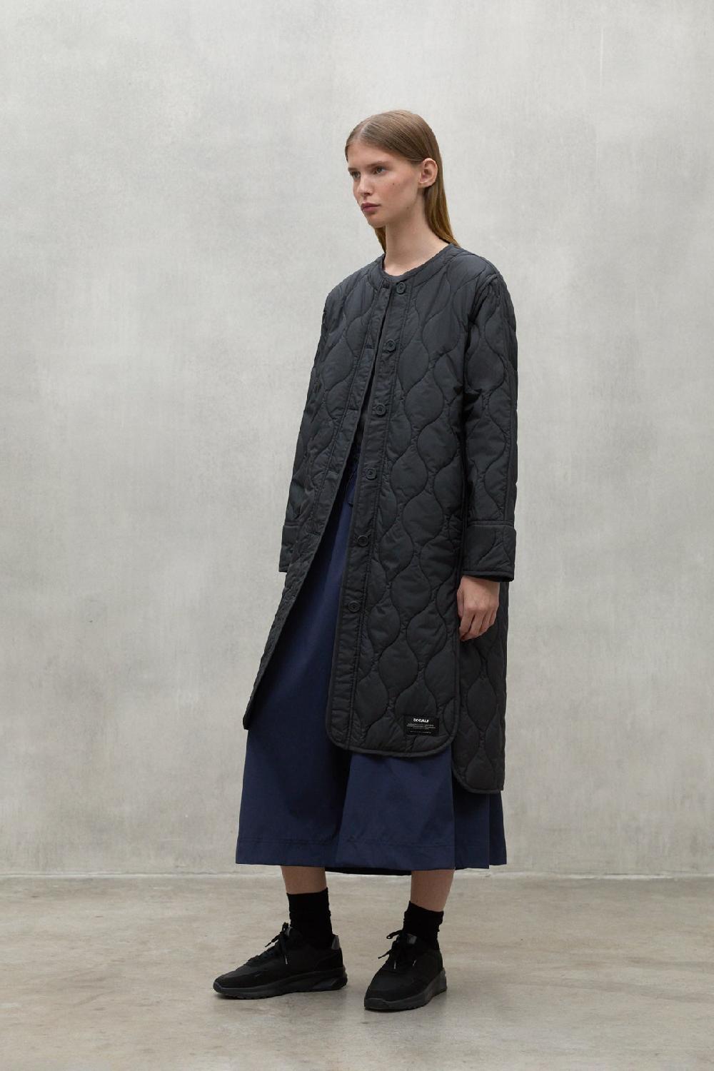 Ecoalf DARK GREY LEZNA COAT WITH BAND