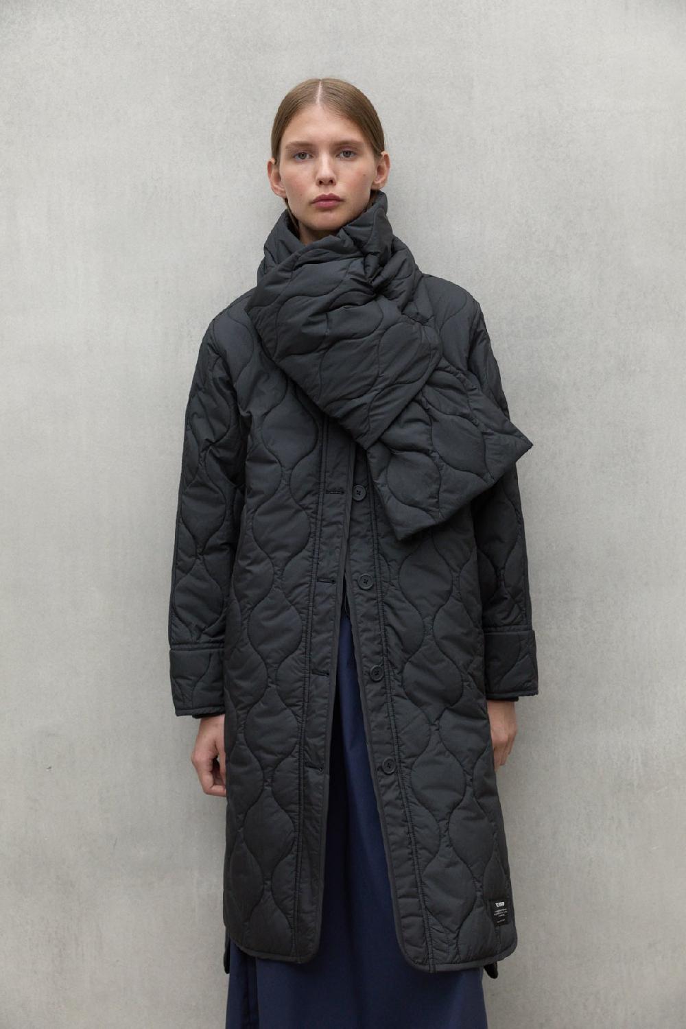 Ecoalf DARK GREY LEZNA COAT WITH BAND