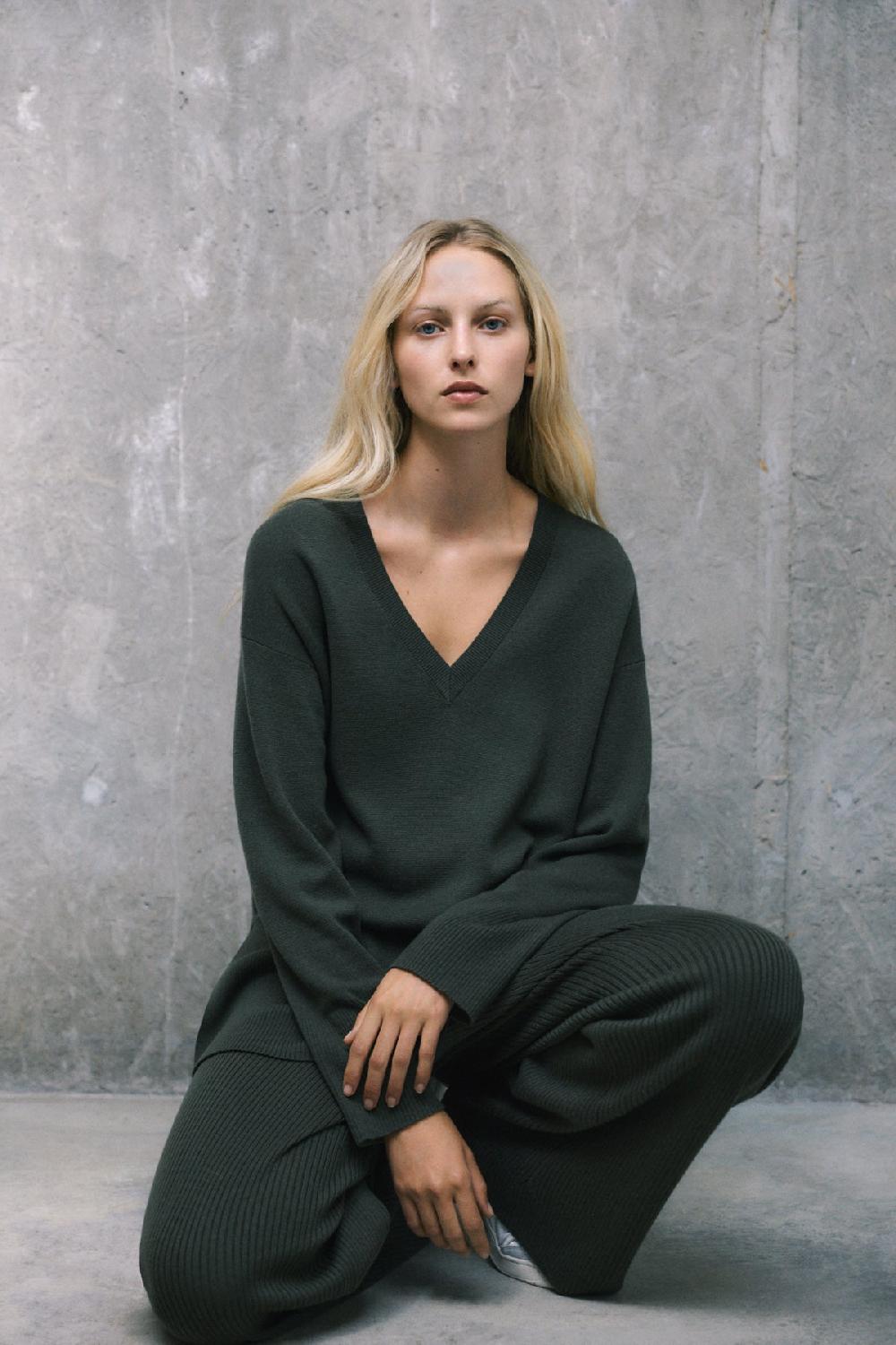 Ecoalf GREEN BERGAMOTA KNITTED JUMPER