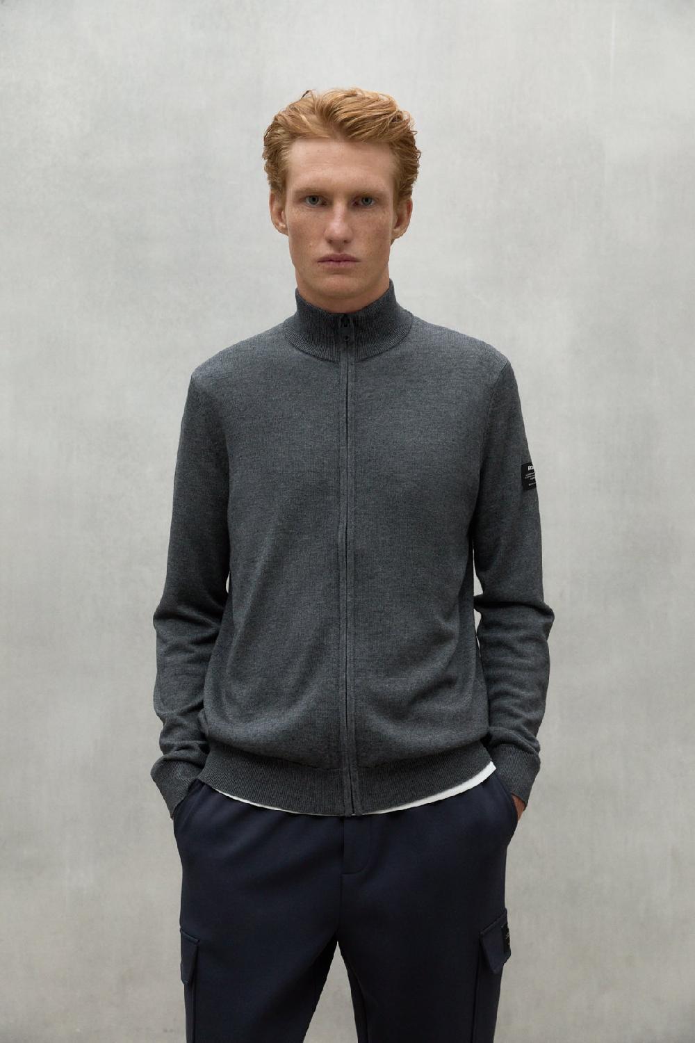 Ecoalf GREY MANDARINA KNITTED JACKET