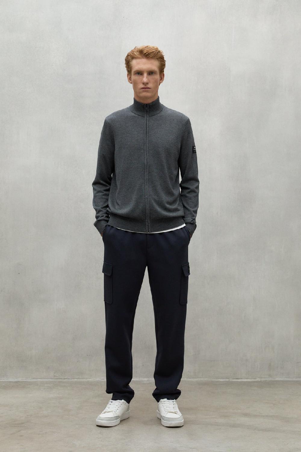 Ecoalf GREY MANDARINA KNITTED JACKET